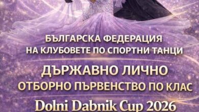 Държавното първенство по спортни танци и Купа Долни Дъбник събират над 300 състезатели